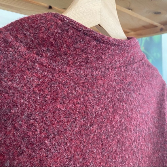 Eileen Fisher Burgundy Red Lambswool Blend Jacket Blazer - Picture 9 of 15